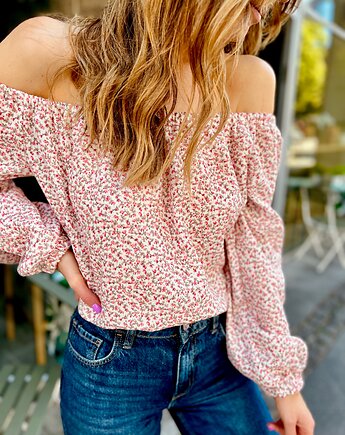 Roses Of Red / bluzka z muślinu, Bohemian Soul atelier by M.