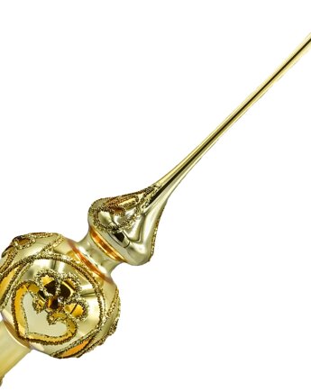 Bombka choinkowa: Czubek na choinkę: Złoty ornament, Syn Bombkarza