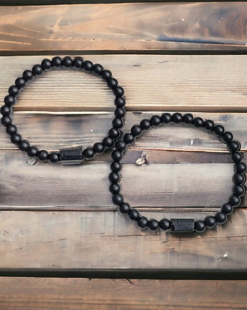 KOMPLET dla PARY : turmalin, onyks : ochrona, siła, kaktusia