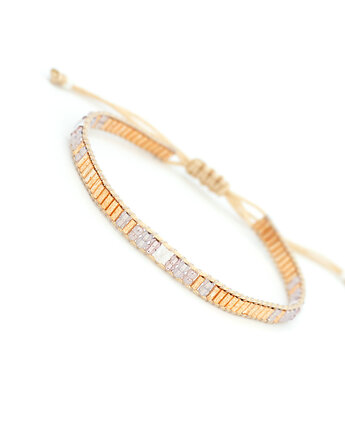 Bransoletka damska z koralików - różowe złoto - zamówienie specjalne, Tauriel Design