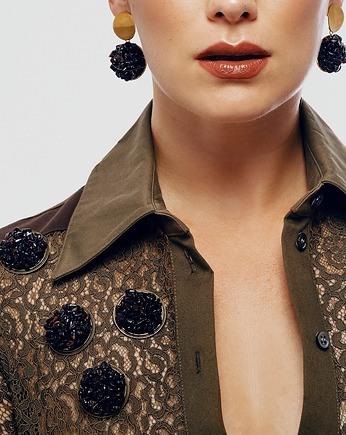 Broszka BALTIC Black Brooch, Republika jewelry