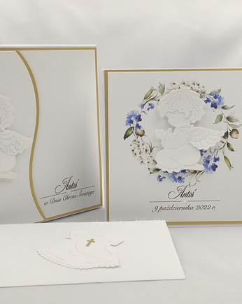 Kartka na chrzest z pudełkiem i kopertą C 38A, Anna Art and Crafts