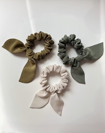 Zestaw 3 gumek scrunchies z odwiązywanymi uszkami, Volie Line