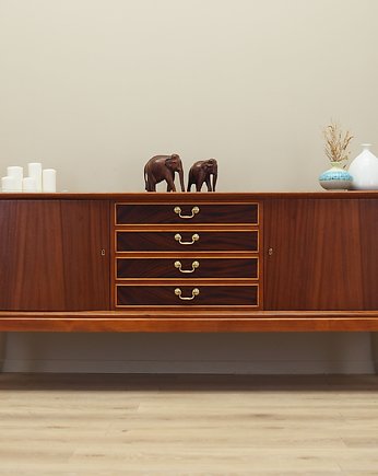 Sideboard mahoniowy, duński design, lata 70, produkcja: Dania, Przetwory design