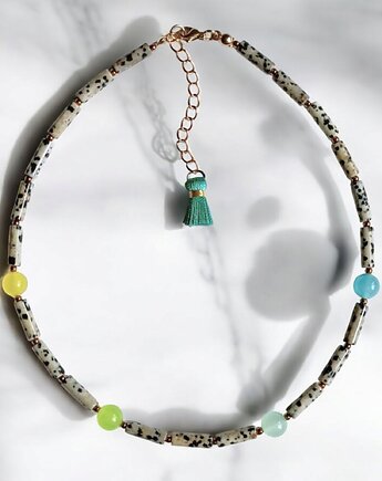 Choker : summer JASPER collection : jaspis i jadeit, kaktusia