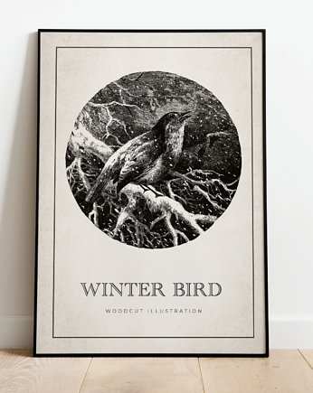 Plakat Vintage WINTER BIRD I, Storelia