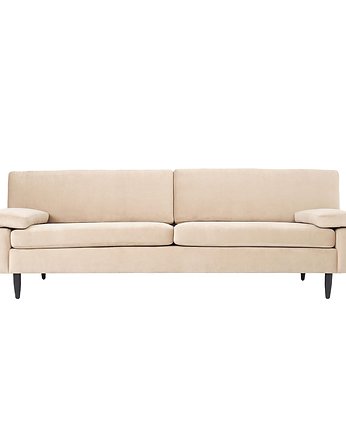 Sofa HELSINKI beżowy welur, skandynawski design, Przetwory design