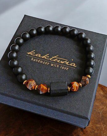 SUKCES, OCHRONA, SIŁA :: tygrysie oko, turmalin, onyks :: gold, kaktusia