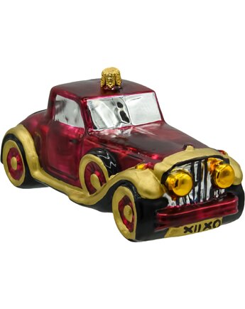 Bombka choinkowa: Retro samochód: złoty, Syn Bombkarza
