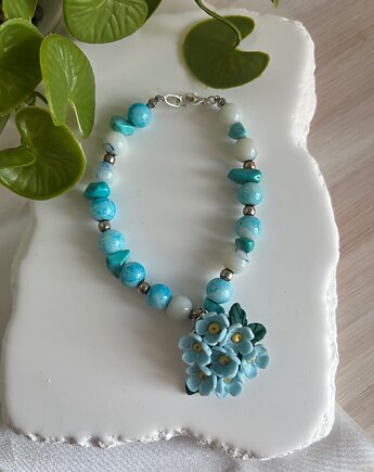 Bransoletka handmade Niezapominajka, MariaPolymer