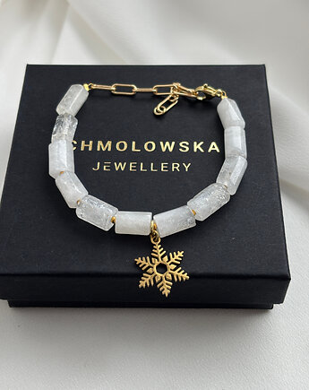 Bransoletka Jadeit Śnieżynka