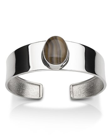 Damska  bransoleta z krzemieniem pasiastym, Ade Art