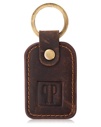 Breloczek do kluczy vintage ze skóry naturalnej czarny T-86-HBR, Paolo Peruzzi