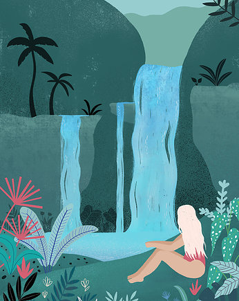 Plakat waterfalls, nadia kubczak
