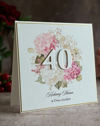 Personalizowana kartka na 40 urodziny, BH 75, Anna Art and Crafts