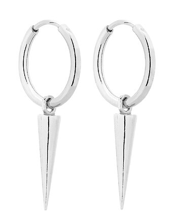 Srebrne kolczyki koła z kłami, SOTHO