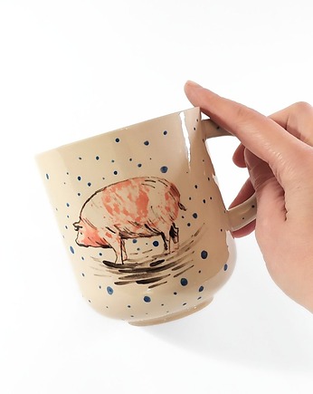 Kubek- świnka na horyzoncie, cynamon studio