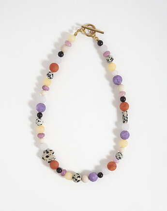Kolorowy naszyjnik z kamieni naturalnych, ech studio