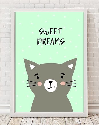 Kotek Sweet dreams - mięta/róż, sielankowo