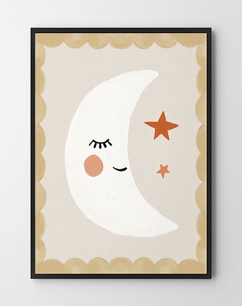 Księżyc - plakat dla dzieci pokój dziecka, HOG STUDIO