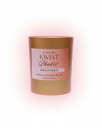 Świeca zapachowa z wosku oliwnego Kwiat Phuket, Oyasumi