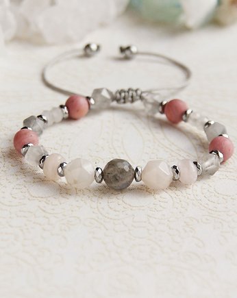 Amulet - MIŁOŚĆ vol.2 - kwarc, rodonit, hematyt, kaktusia