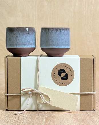 Parka Prezentowa Czarki na stopce (160ml) - słone fale na rudej, Koło i Piec