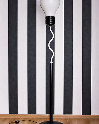 Vintage lampa podłogowa żarówka z lat 80, Relikt design