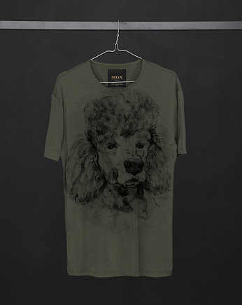 Poodle Dog Men's T-shirt khaki, OSOBY - Prezent dla męża