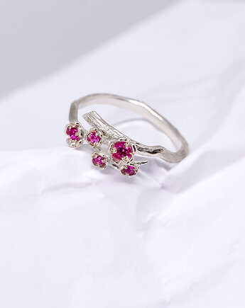 Srebrny pierścionek "Sakura", LE JEWELRY