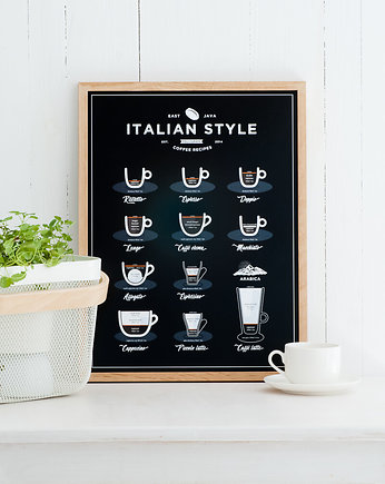 Italian Style Coffee plakat, OKAZJE - Prezenty na 18 dla kolegi