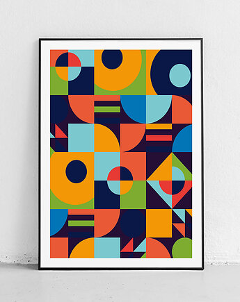 Plakat Kolorowy Chaos Geometrii, Harvest Maison