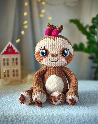Leniwiec pluszowy, Urocza przytulanka dla dziecka, Maskotka na prezent, EcoToysByNastya