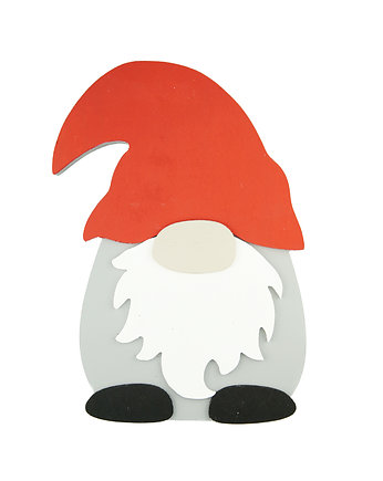 Mikołaj skrzat świąteczny szary 20 cm, Decorify