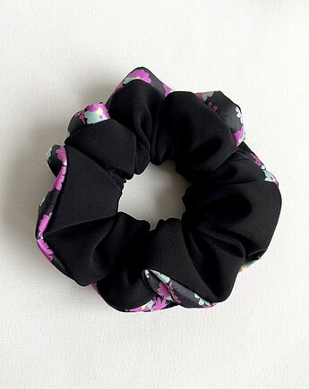 Czarna jedwabna gumka do włosów Black Silk Glamour, Volie Line