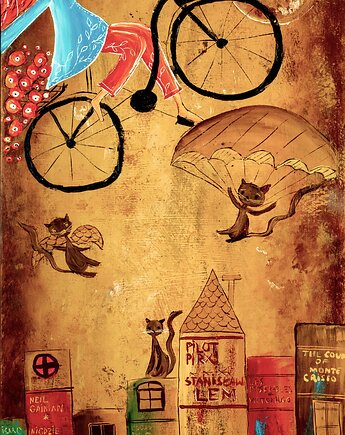 Pocztówka z Krainy Kotów - obraz, Włóczęga po Zmierzchu