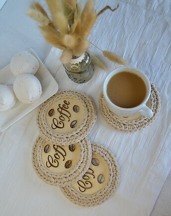 Zestaw (4 szt) podstawek pod kubek, Podkładka pod kubek, EcoToysByNastya