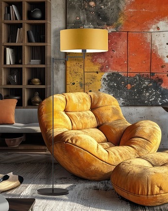 Lampa stojąca z regulowanym ramieniem CANCUN do czytania w salonie, LYSNE