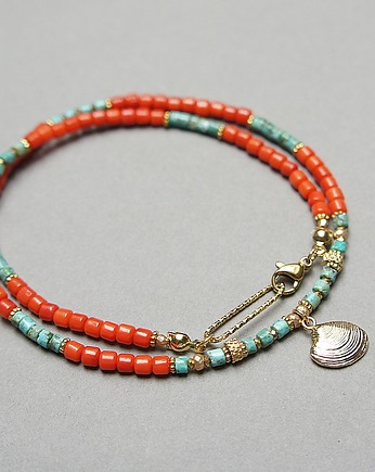 Sea collection - Koral orange vol 3 /choker/ 10.07.25, KiKa pracownia