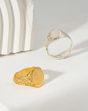 Srebrny sygnet z kolekcji "Twigs", LE JEWELRY