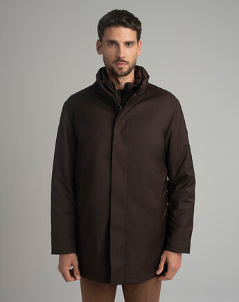 Płaszcz męski nissoria brązowy, BORGIO