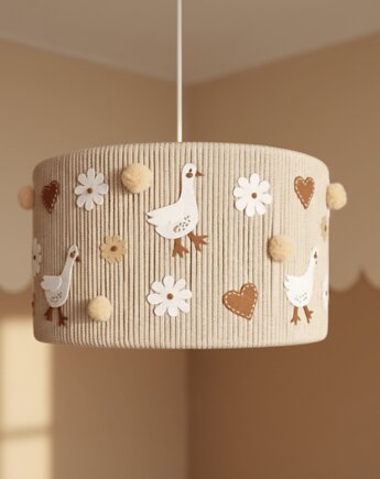 Lampa sufitowa GĄSKI   Abażur handmade do pokoju dziecka, Bring the Light