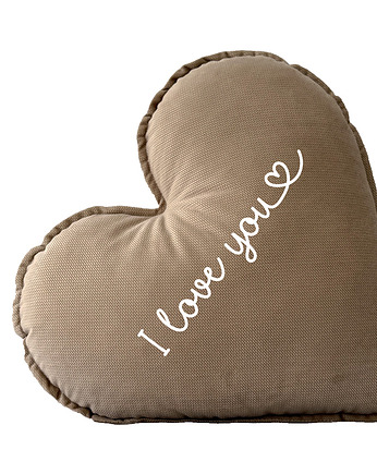 Personalizowana poduszka serce BROWN, SPARROW