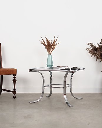 Stolik szklany, duński design, lata 70, produkcja: Dania, Przetwory design