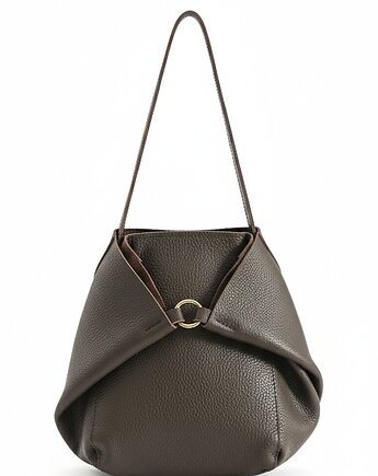 Stylowa, wielofunkcyjna torebka - ciemnobrązowa, Lanti