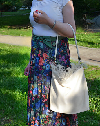 Torba BOHO z płótna żaglowego frędzle, modeMania