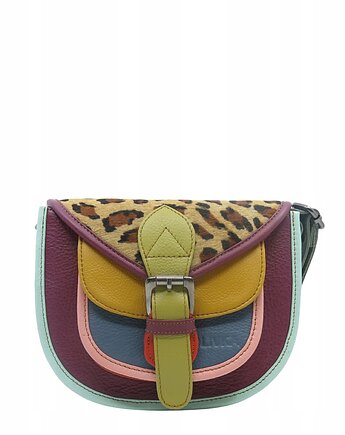 Torebka damska listonoszka skórzana regulowany pasek kolorowa OLIVKA, Olivka Warsaw