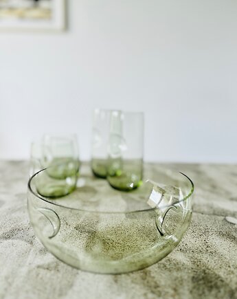 SENSU GREEN / 2 +2 szklanki + miska, Agnieszka Bar Design