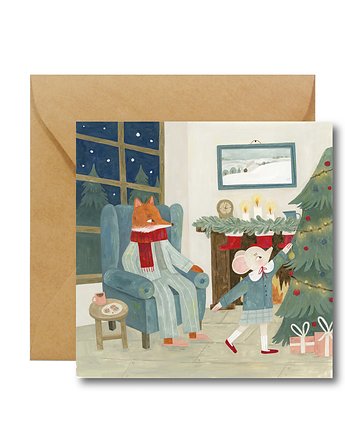 CHRISTMAS TIME kartka świąteczna  na Boże Narodzenie  Hi Little, HI LITTLE