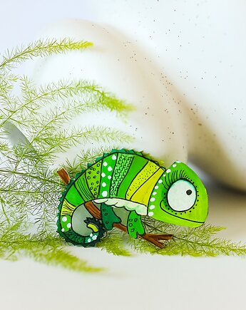 Broszka kameleon, Pintura